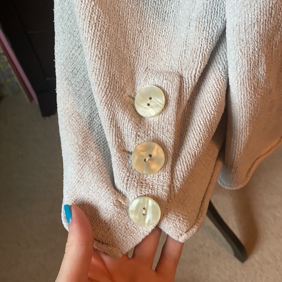 J.Jill 2X Soft Beige Long Sleeve Biconstituent Fiber V-Neck Shirt - Picture 7 of 12